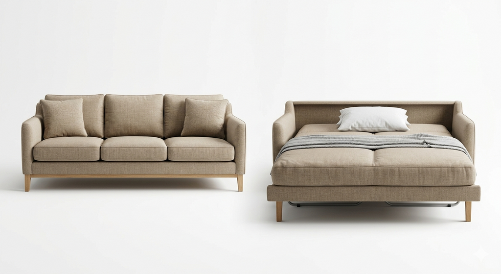 Comfortable folding sofa bed for small spaces