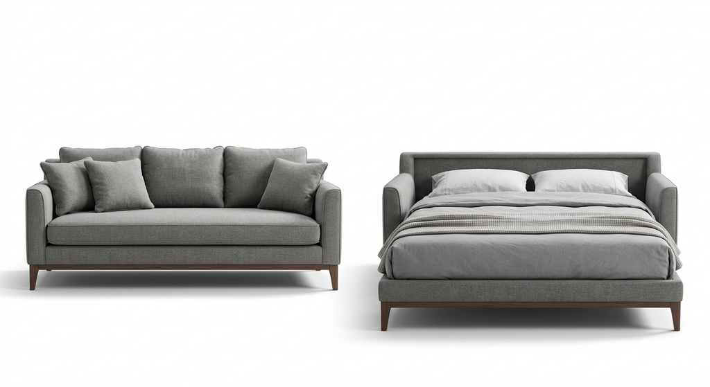 Elegant sofa cum bed with contemporary design