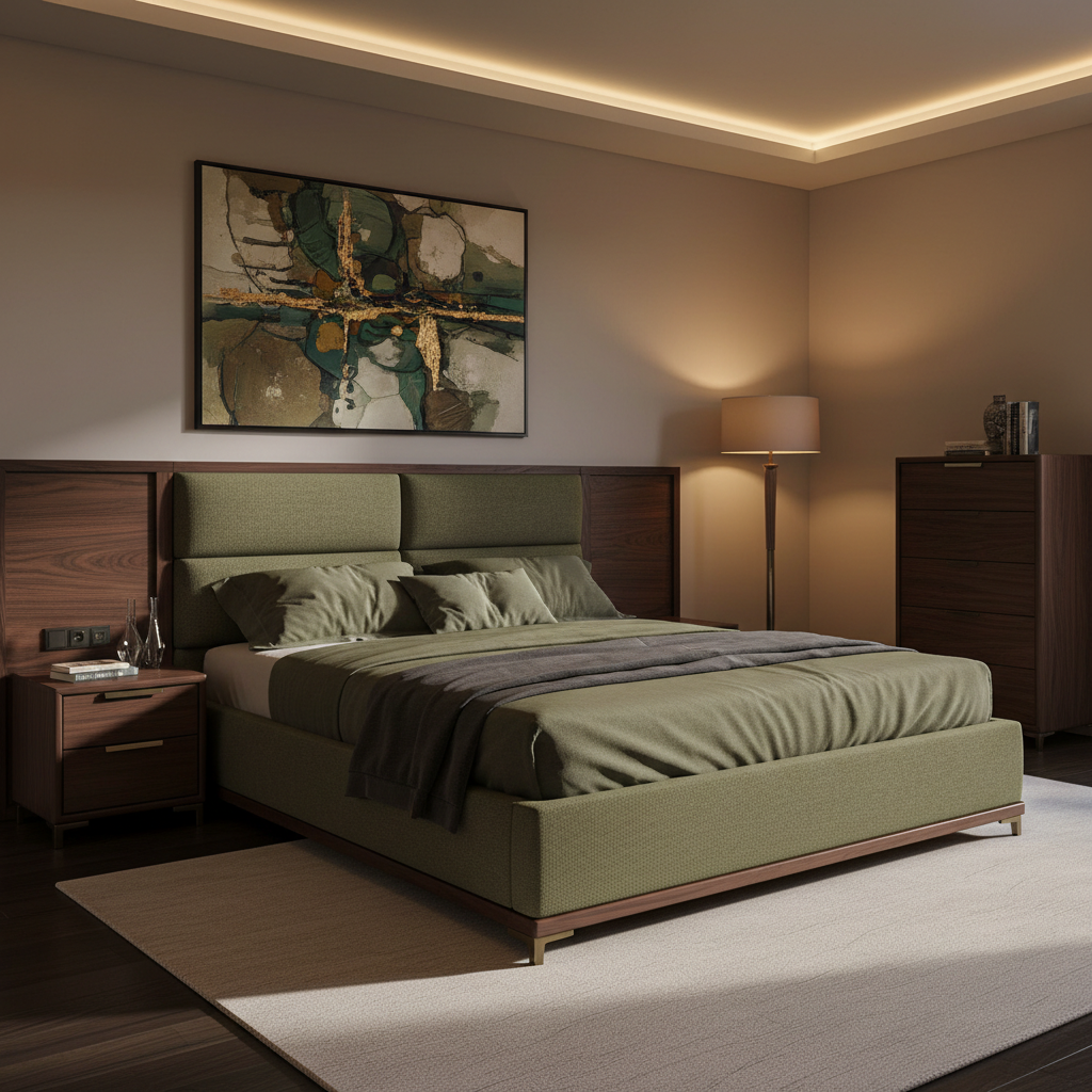 luxury green double bed it home 