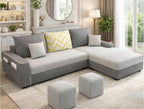 Modern 4 seater sofa set with soft cushions