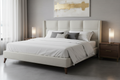 Modern bedroom bed with comfortable double-size frame