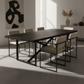 Elegant modern dining table and chairs