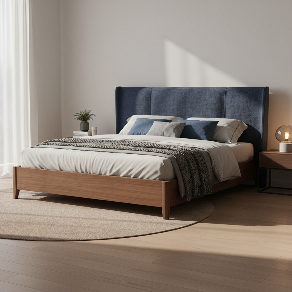 Modern double bed for bedroom