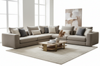 Modern five seater sofa with elegant cushion design