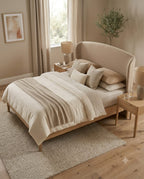 Wooden Double Bed with Headboard